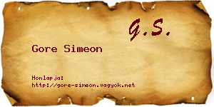 Gore Simeon névjegykártya