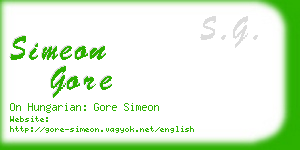 simeon gore business card